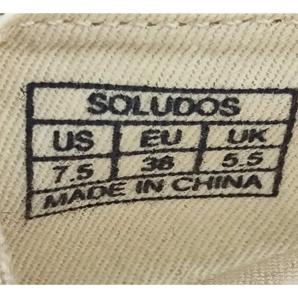 Soludos Women's Beige Open Toe Mid Wedge Espadrille Shoe Size 7.5 US - Picture 9 of 9